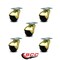 Service Caster 2 Inch Bright Brass Hooded Top Plate Ball Casters, 5PK SCC-TP01S20-POS-BB-5 - alternate 4